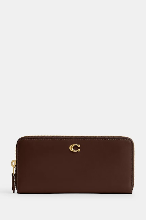 Coach portfel damski skórzany brązowy CS032