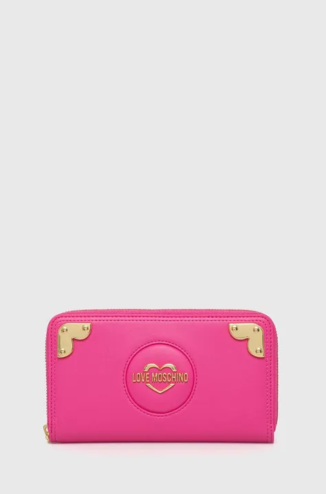 Πορτοφόλι Love Moschino χρώμα: ροζ, JC5615PP1ILR0615