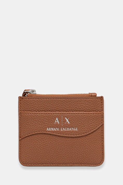 Armani Exchange etui na karty kolor brązowy 948539 CC783