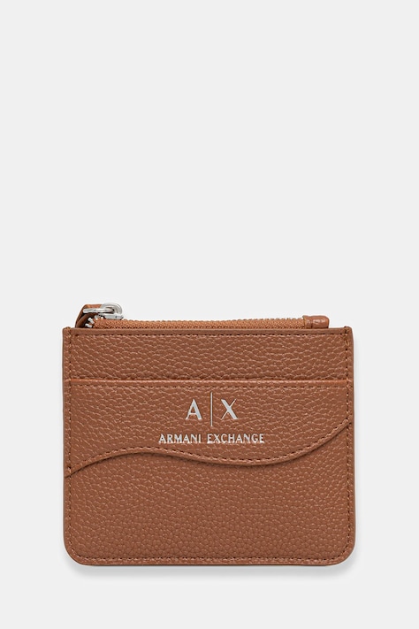 Pouzdro na karty Armani Exchange béžová barva, 948539 CC783