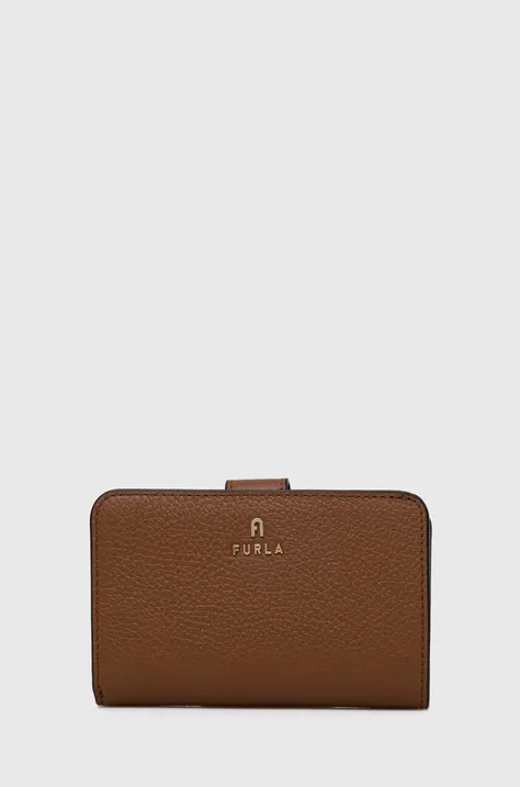 Kožená peňaženka Furla dámska, hnedá farba, WP00314.HSF000.03B00