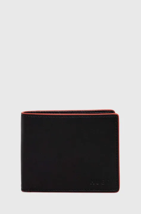 Kožená peňaženka HUGO pánsky,čierna farba,50511302