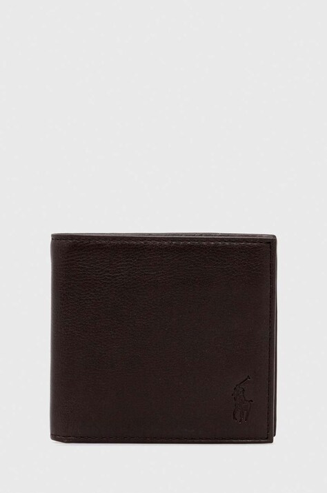 Polo Ralph Lauren portofel de piele bărbați, culoarea maro 405913723