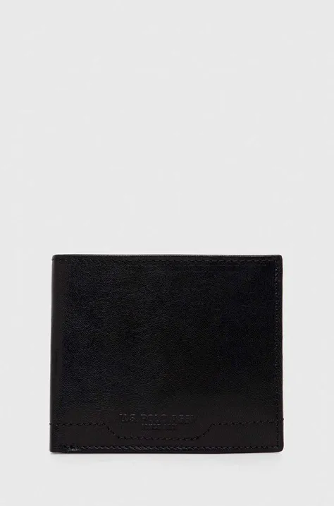 Usnjena denarnica U.S. Polo Assn. moški, črna barva
