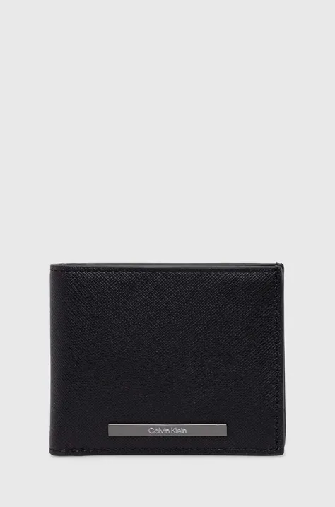 Calvin Klein portafoglio in pelle uomo colore nero
