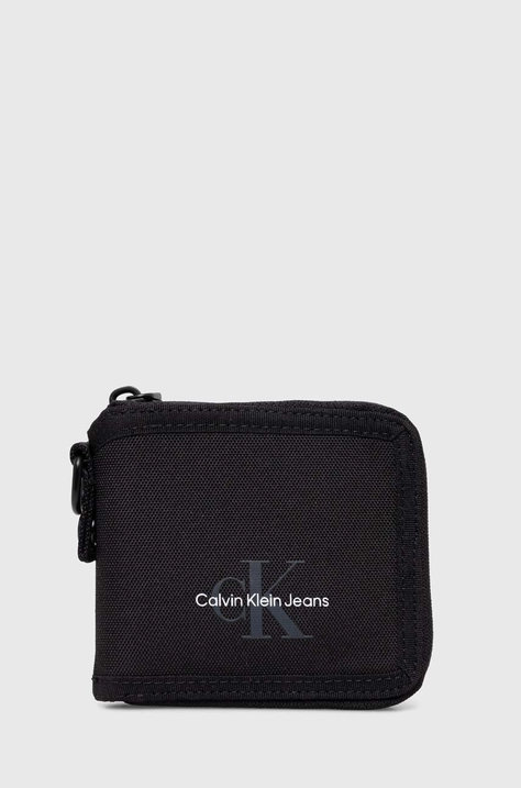 Peňaženka Calvin Klein Jeans pánsky, čierna farba, K50K510774