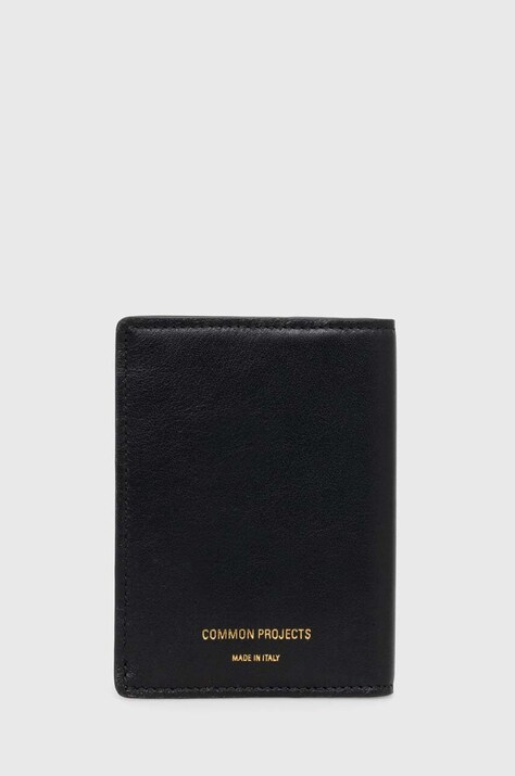 Δερμάτινη θήκη για κάρτες Common Projects χρώμα: μαύρο, 9174
