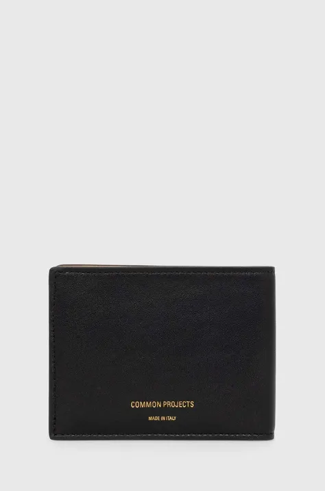 Kožená peňaženka Common Projects Standard pánska, čierna farba, 9175
