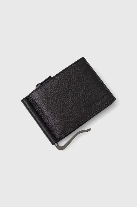 Usnjena denarnica Coccinelle moški, črna barva