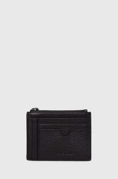 Кожаный кошелек Coccinelle мужской цвет чёрный