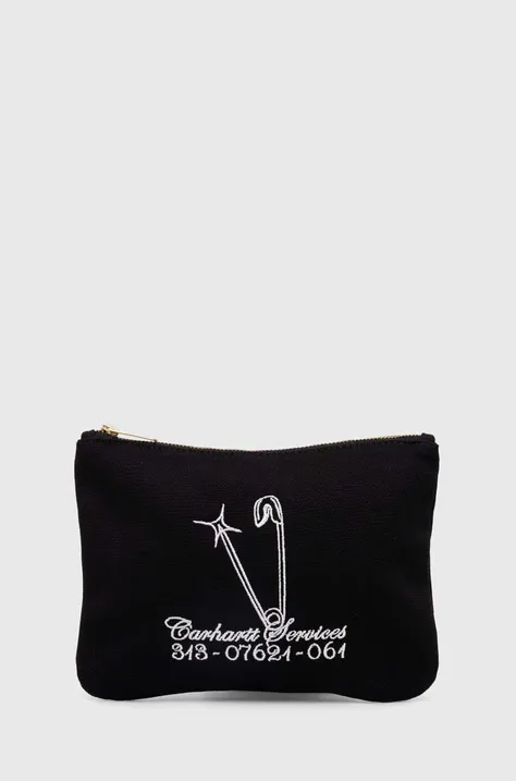 Kozmetička torbica Carhartt WIP Canvas Graphic boja: crna, I033096.25VXX