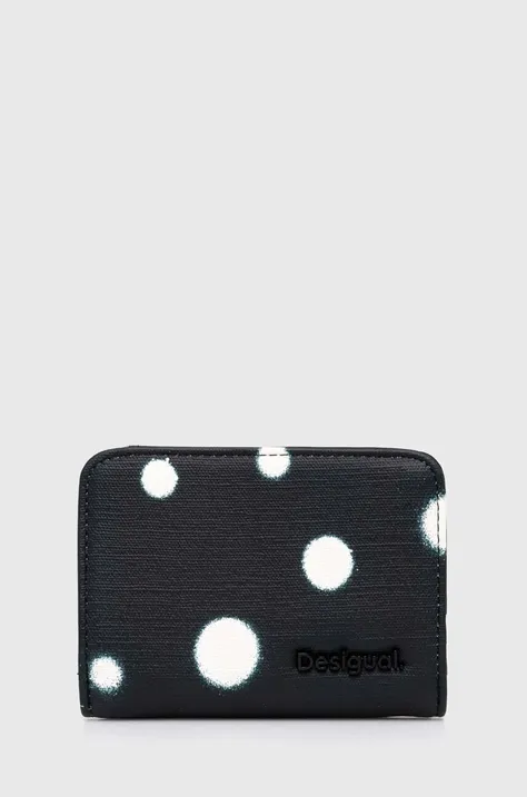 Desigual portfel NEW SPLATTER MAYA kolor czarny 24SAYP11