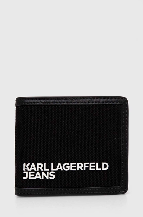 Πορτοφόλι Karl Lagerfeld Jeans χρώμα: μαύρο