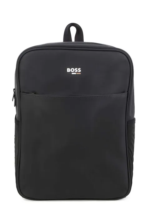 Дитячий рюкзак BOSS колір чорний великий однотонний
