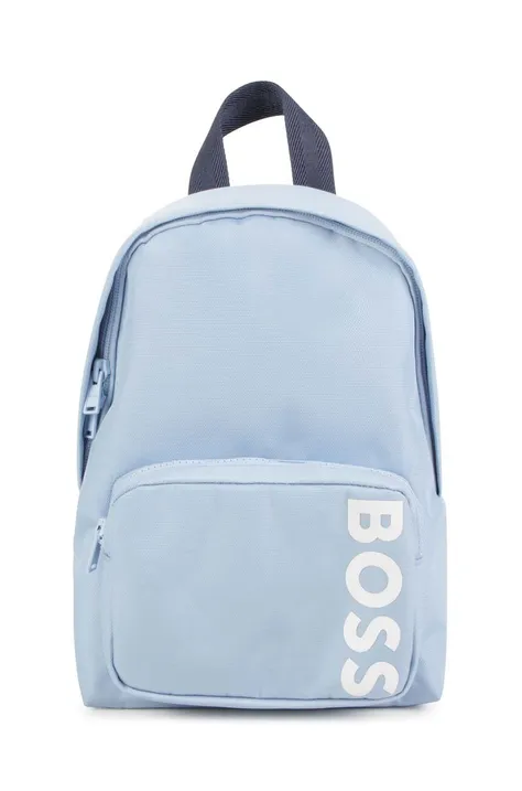 BOSS plecak dziecięcy kolor niebieski mały z nadrukiem