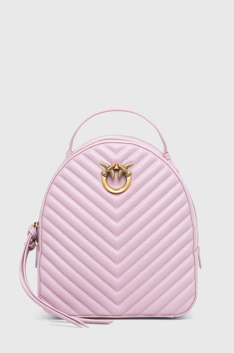 Usnjen nahrbtnik Pinko ženski, vijolična barva