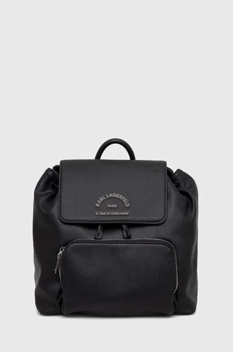 Рюкзак Karl Lagerfeld женский цвет чёрный маленький с аппликацией