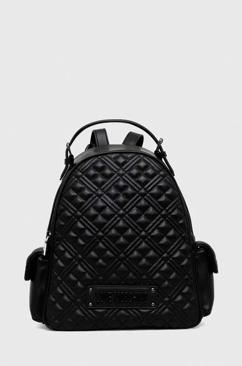 Рюкзак Love Moschino жіночий колір чорний малий з аплікацією