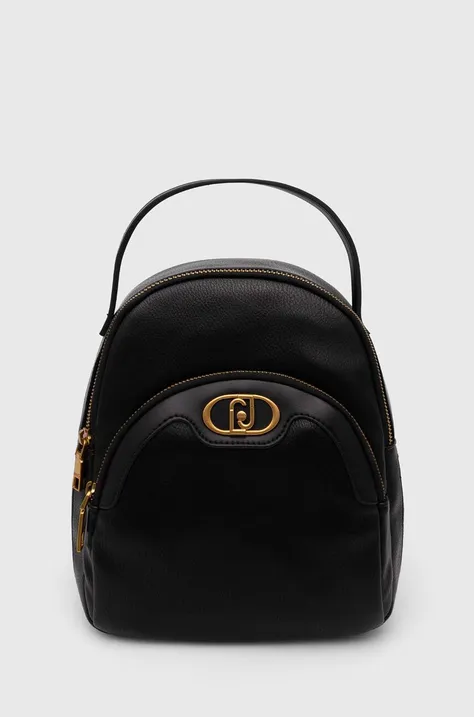 Шкіряний рюкзак Liu Jo жіночий колір чорний малий однотонний