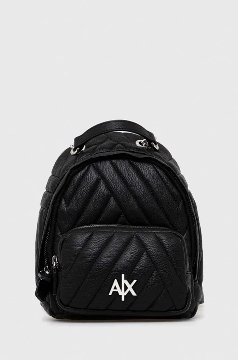 Рюкзак Armani Exchange жіночий колір чорний малий однотонний