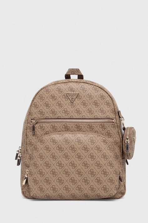 Guess rucsac femei, culoarea bej, mare, modelator