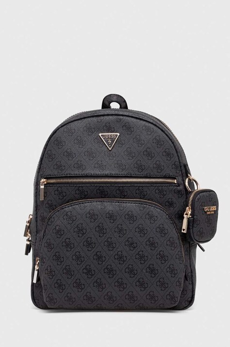 Guess rucsac femei, culoarea negru, mare, modelator
