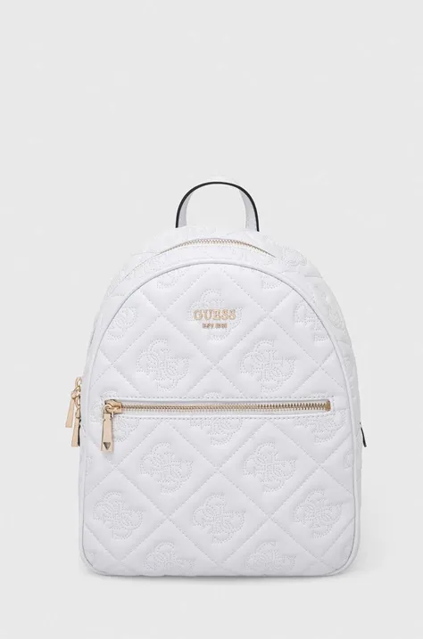 Guess rucsac femei, culoarea alb, mic, neted