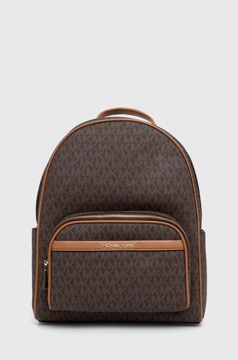 Σακίδιο πλάτης MICHAEL Michael Kors χρώμα: καφέ