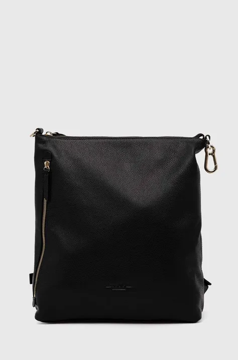 Kožený batoh Marc O'Polo dámský, černá barva, velký, hladký, 40312203301138