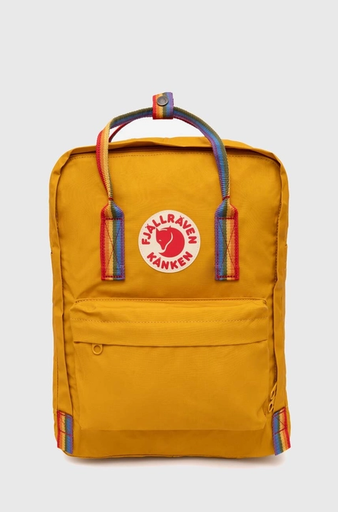 Ruksak Fjallraven Kanken Rainbow za žene, boja: narančasta, veliki, s aplikacijom, F23620