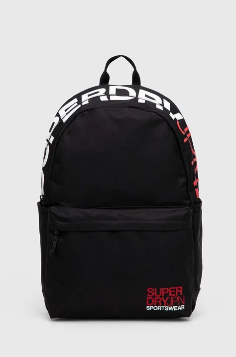 Рюкзак Superdry жіночий колір чорний великий з принтом