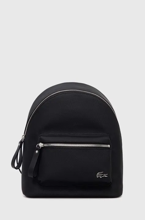 Lacoste rucsac femei, culoarea negru, mic, neted