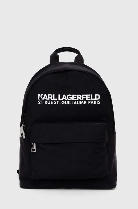 Karl Lagerfeld plecak damski kolor czarny duży gładki