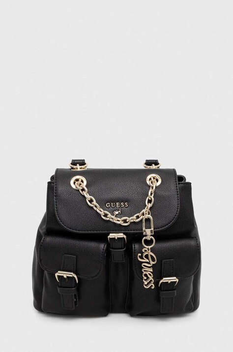 Guess ghiozdan copii culoarea negru, mic, neted