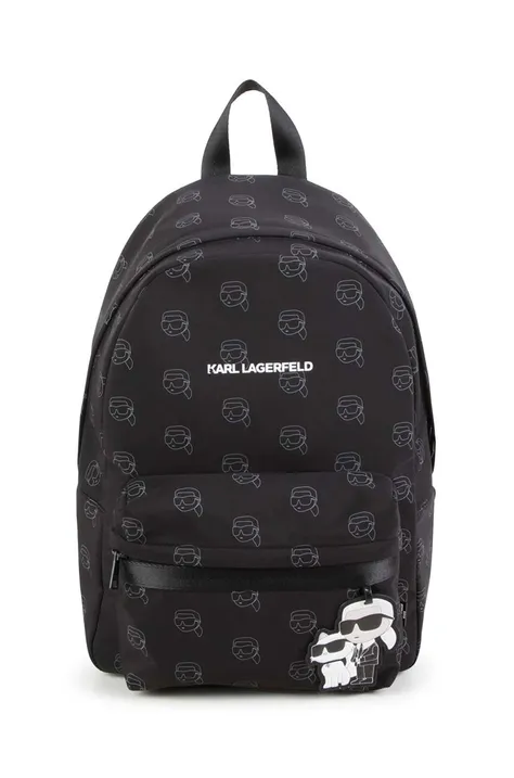 Дитячий рюкзак Karl Lagerfeld колір чорний великий візерунок