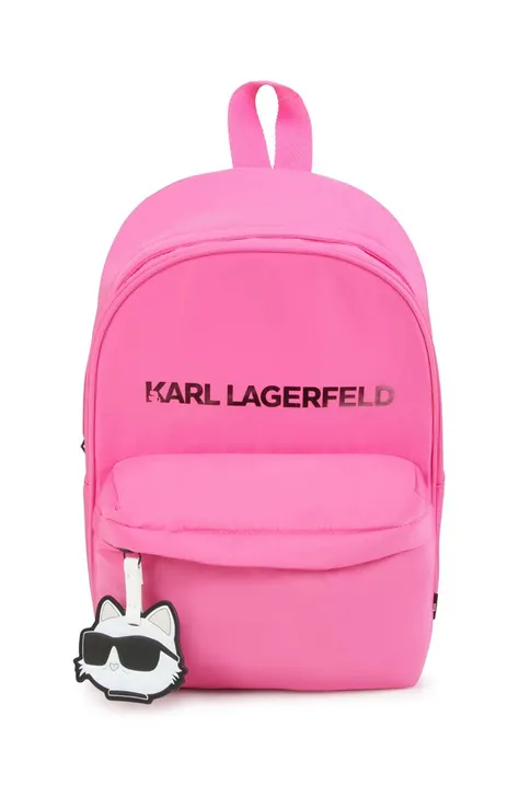 Dječji ruksak Karl Lagerfeld boja: ružičasta, veliki, s aplikacijom