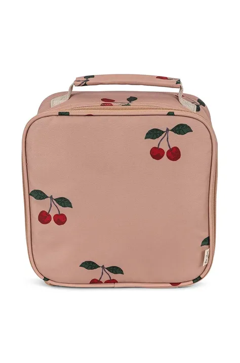 Детска чанта за обяд Konges Sløjd в розово малък размер с принт