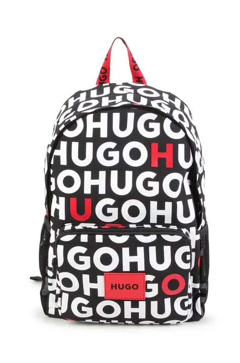 Dječji ruksak HUGO boja: crna, veliki, s uzorkom