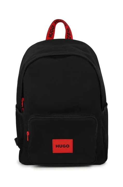 HUGO plecak dziecięcy kolor czarny duży gładki