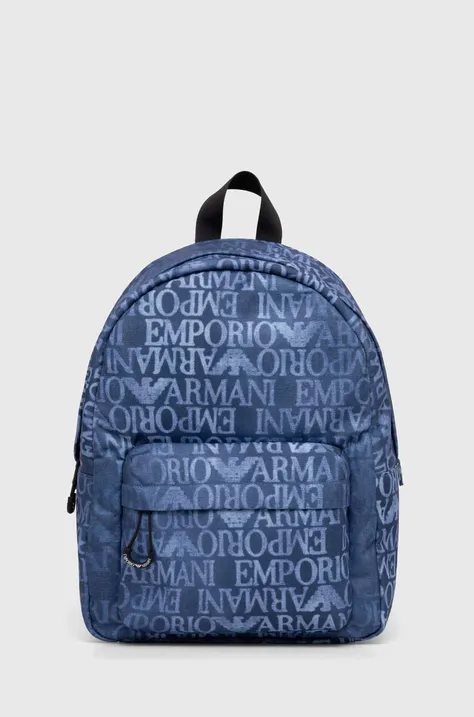 Emporio Armani plecak dziecięcy kolor niebieski duży wzorzysty
