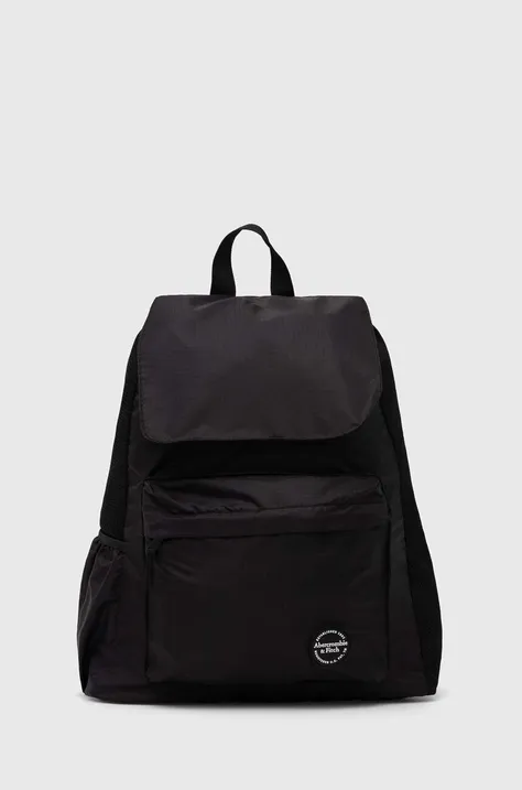 Abercrombie & Fitch plecak dziecięcy kolor czarny duży gładki