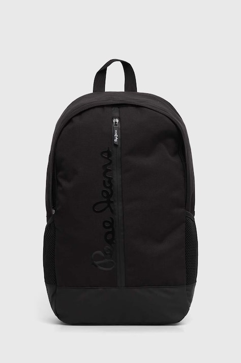Pepe Jeans rucsac barbati, culoarea negru, mare, cu imprimeu