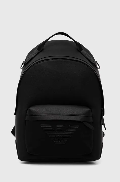 Рюкзак Emporio Armani чоловічий колір чорний великий однотонний