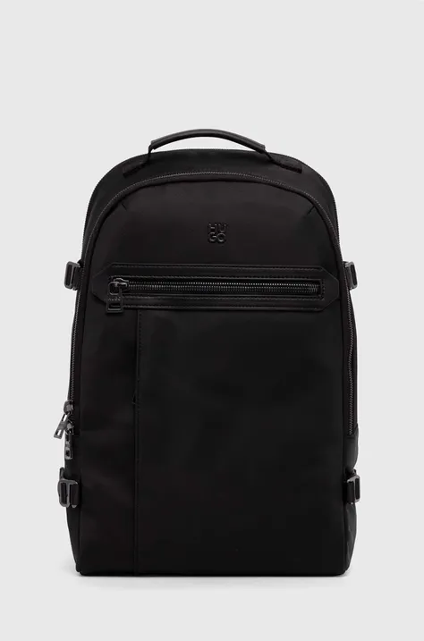 Рюкзак HUGO чоловічий колір чорний великий однотонний