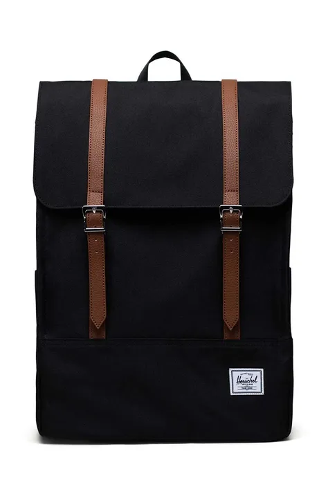 Herschel plecak Survey Backpack kolor czarny duży gładki