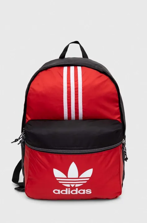 adidas Originals plecak kolor czerwony duży wzorzysty IS4561