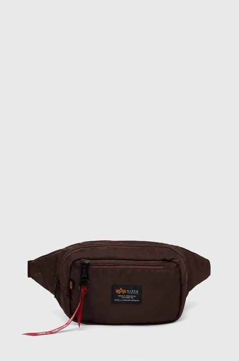 Ledvinka Alpha Industries Crew Waist Bag hnědá barva, 196923