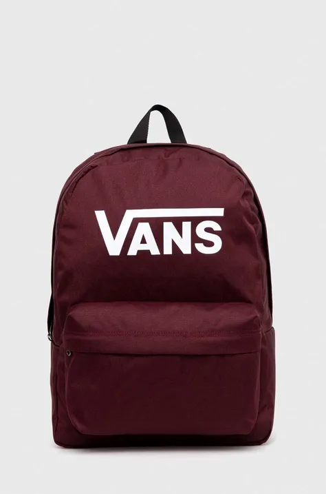 Рюкзак Vans цвет бордовый большой с принтом