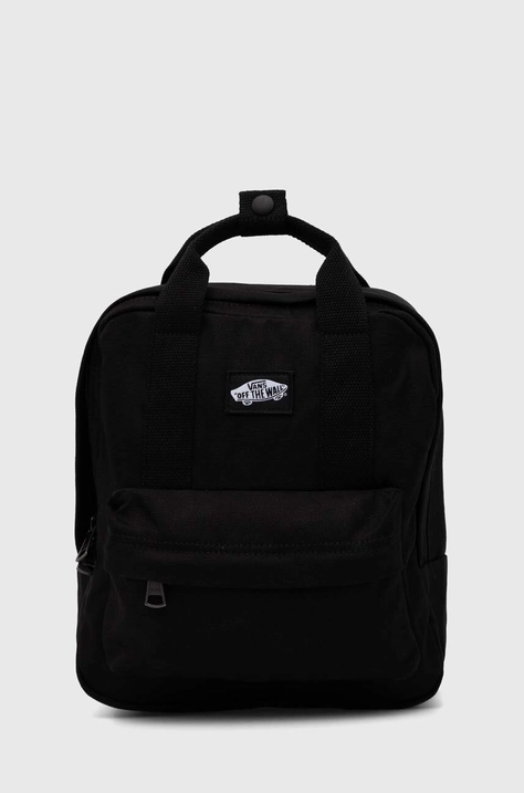 Vans rucsac culoarea negru, mic, neted