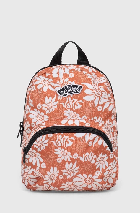 Vans rucsac culoarea portocaliu, mare, cu imprimeu